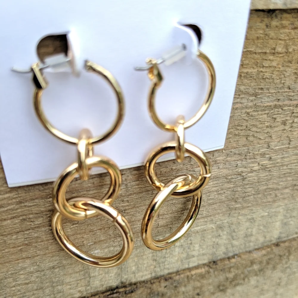 Rebecca Minkoff drop ring earrings NWT - Picture 2 of 7